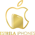 iphone logo dourada
